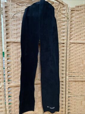 Columbia Black Long Fleece Scarf with Logo